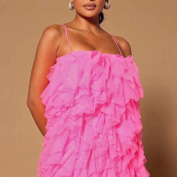 NWT Fashion Nova Pink Dreams Tulle Mini Dress Size Small - Picture 3 of 7